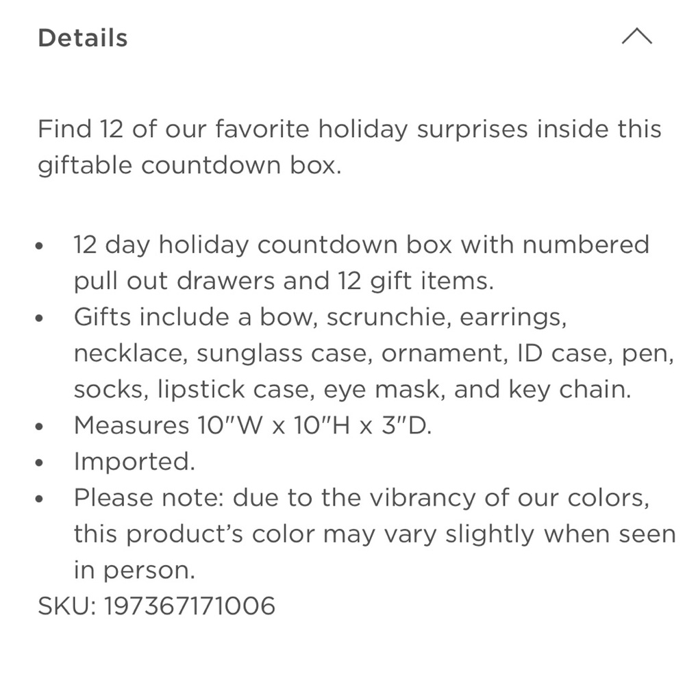 Lilly Pulitzer 12 Days of Lilly Countdown Box - Picture 4 of 4